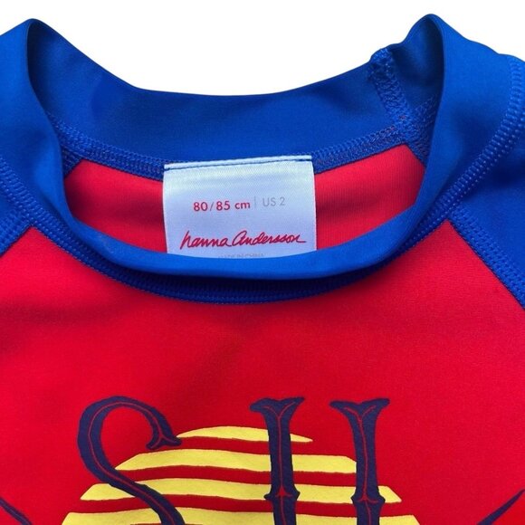 Hanna Andersson Toddler Boys Surf Rashguard Top Size 2 Years - Picture 3 of 3